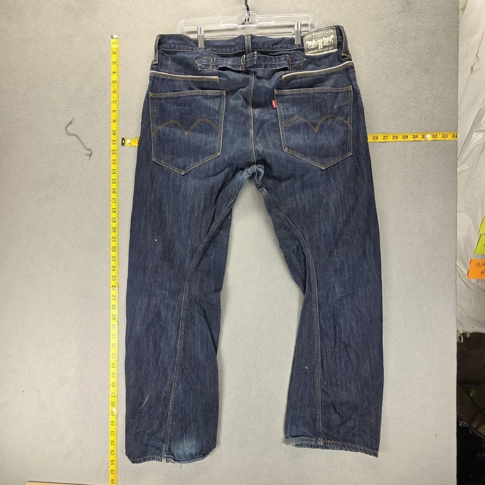 Vintage Levis Engineered Jeans Mens 36x32 Blue Buckle Back Twisted Dark Wash